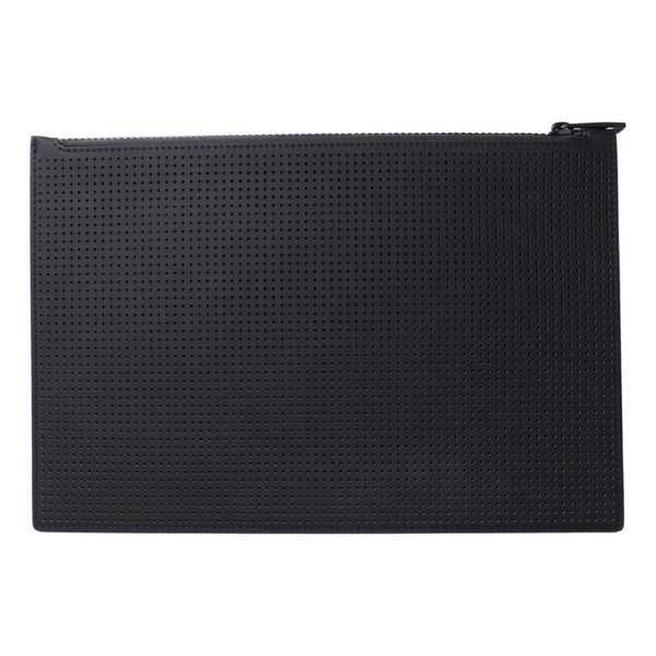 Alexander McQueen Black Leather Perforated Flat Pouch in Black, authentic new wallet, image 4