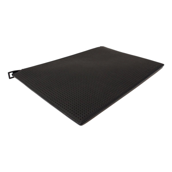 Alexander McQueen Black Leather Perforated Flat Pouch in Black, authentic new wallet, image 5