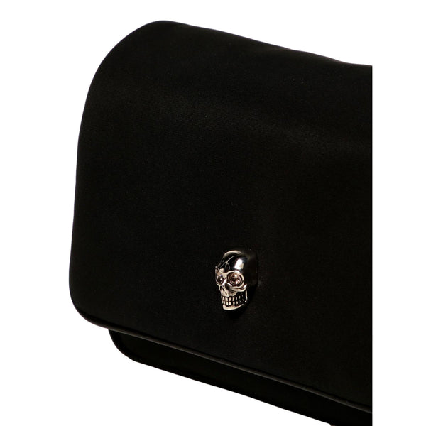 Alexander McQueen Small Black Nylon Skull Shoulder Bag in Black, authentic new handbag, image 3
