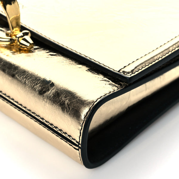 Alexander McQueen Small Story Gold Crackled Leather Shoulder Bag in Gold, authentic new handbag, image 5