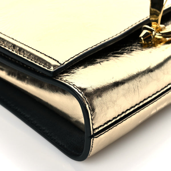 Alexander McQueen Small Story Gold Crackled Leather Shoulder Bag in Gold, authentic new handbag, image 6