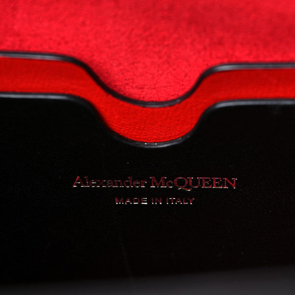 Alexander McQueen The Short Story Black Croc Print Leather Satchel in Black, authentic new handbag, image 5