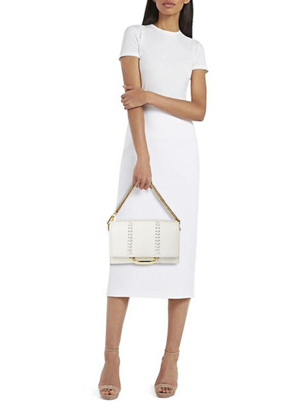Alexander McQueen The Story Whipstitch Leather Shoulder Bag in Ivory, authentic new handbag, image 8