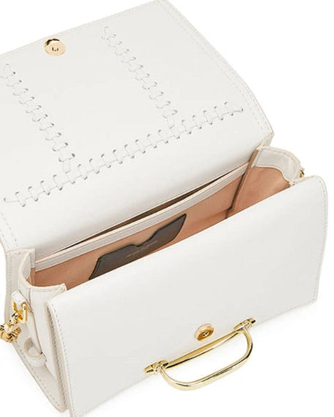 Alexander McQueen The Story Whipstitch Leather Shoulder Bag in Ivory, authentic new handbag, image 3