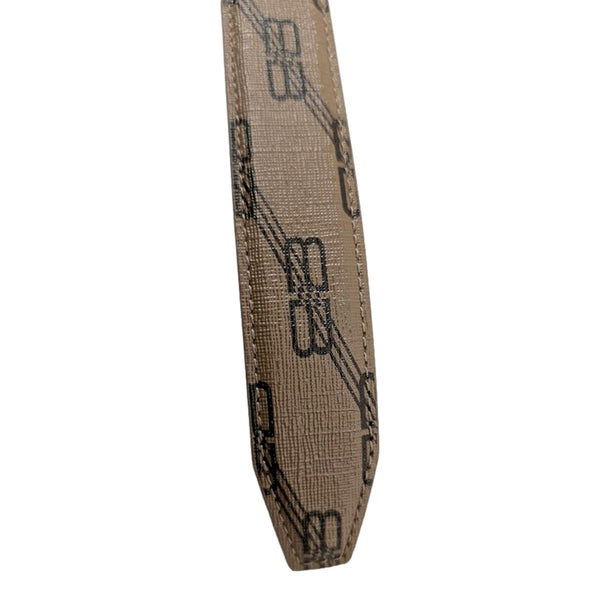 Balenciaga BB Signature Canvas Leather Belt Monogram Beige 75 in Beige, authentic pre-loved belt, image 5