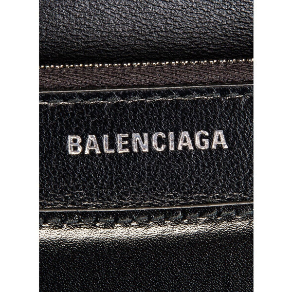 Balenciaga Black Shiny Calfskin Leather Chain Wallet Shoulder Bag in Black, authentic new handbag, image 6