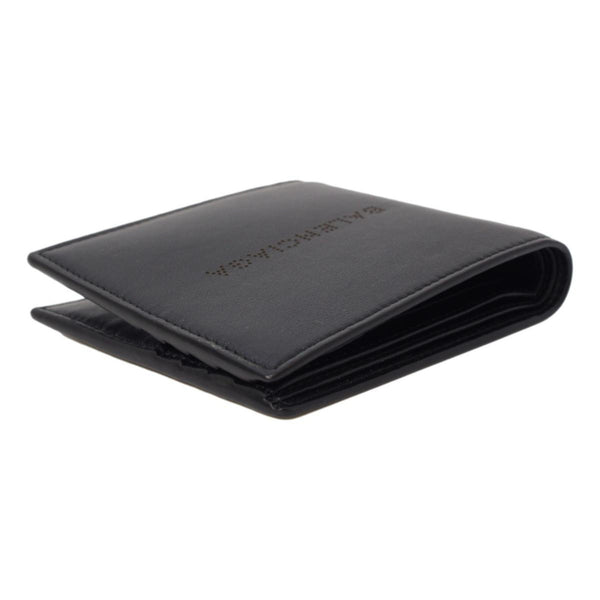 Balenciaga Cash Black Calfskin Leather Perforated Bifold Wallet in Black, authentic new wallet, image 6