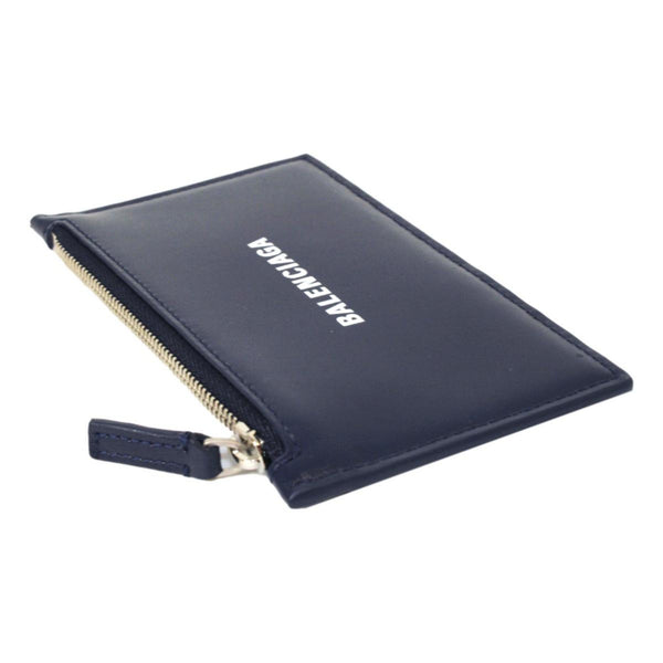 Balenciaga Cash Navy Leather Large Coin Card Holder Wallet in Navy Blue, authentic new wallet, image 4