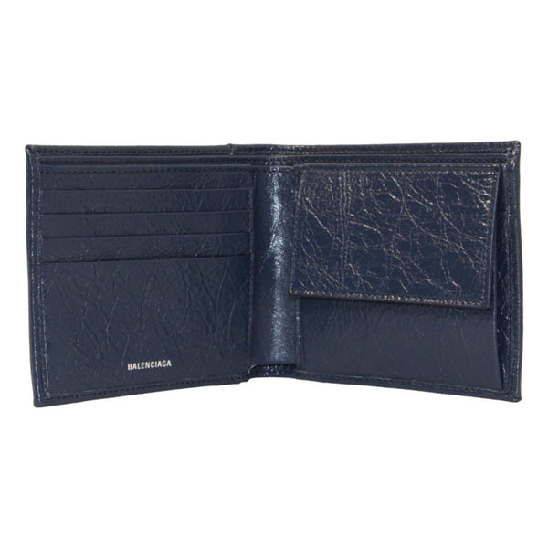 Balenciaga Cash Square Blue Arena Leather Bifold Wallet in Blue, authentic new wallet, image 7