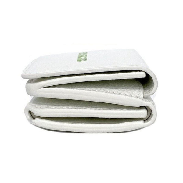 Balenciaga Everyday White Leather Logo Mini Trifold Wallet in White, authentic new wallet, image 5