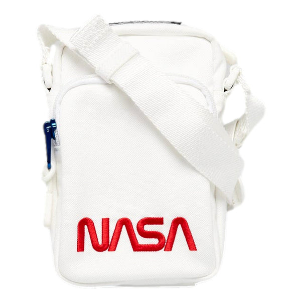 Balenciaga NASA Logo White Nylon Phone Holder Crossbody Bag in White, authentic new handbag, image 1
