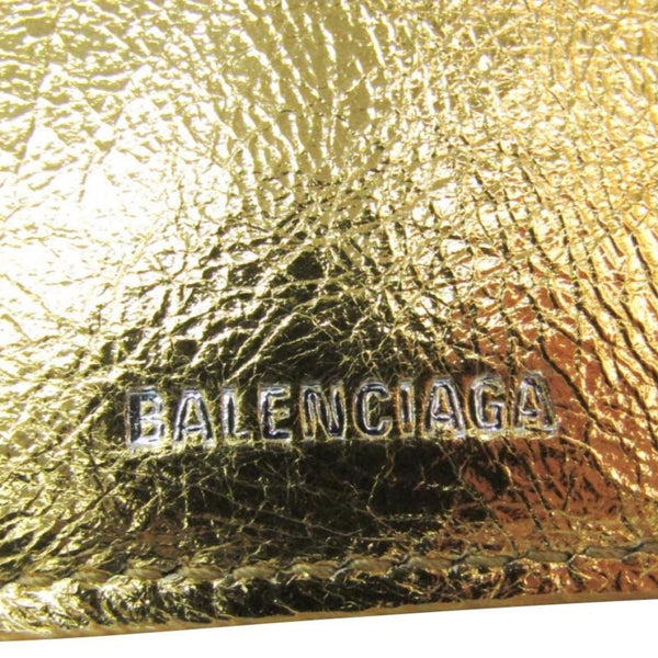 Balenciaga Papier Mini Trifold Wallet Metallic Gold Lambskin Leather in Metallic Gold, authentic new wallet, image 6