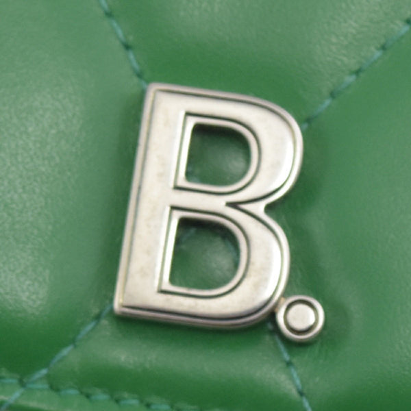 Balenciaga Touch Leaf Green Nappa Leather Quilted Mini Trifold Wallet — photo 6
