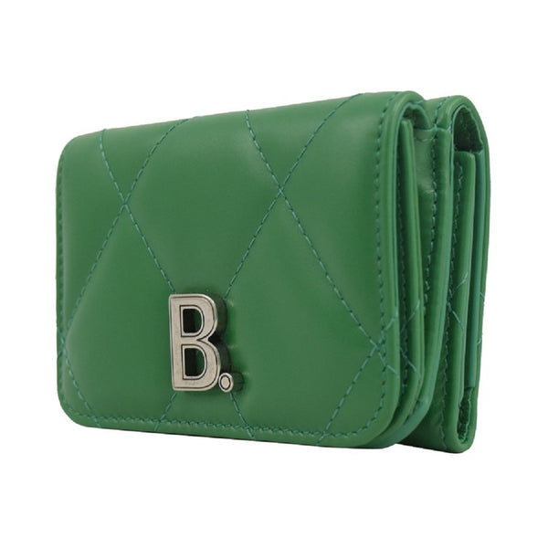 Balenciaga Touch Leaf Green Nappa Leather Quilted Mini Trifold Wallet in Leaf Green, authentic new wallet, image 2