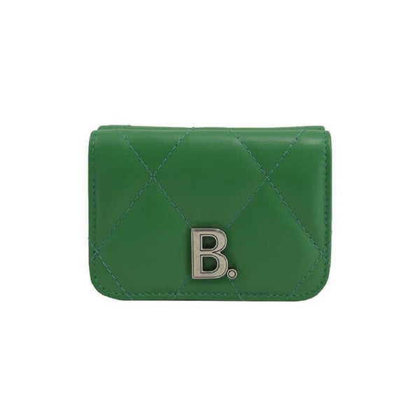 Balenciaga Touch Leaf Green Nappa Leather Quilted Mini Trifold Wallet in Leaf Green, authentic new wallet, image 1