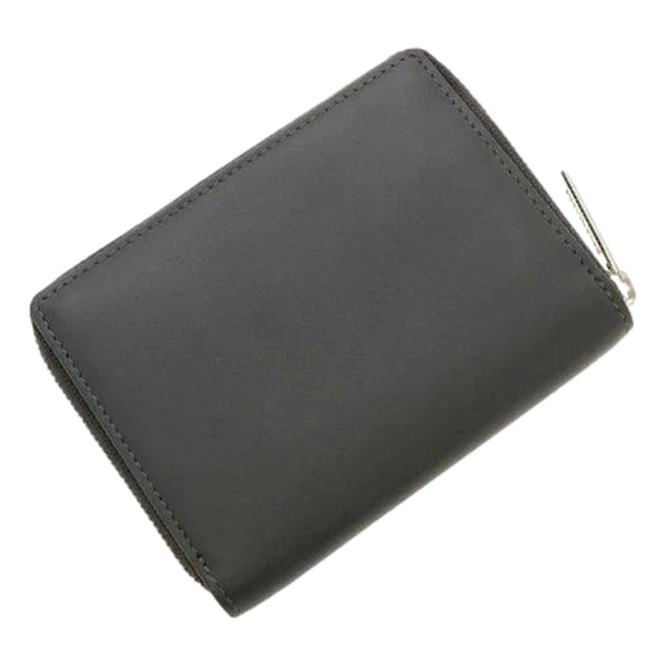 Balenciaga Smooth Calfskin Leather Zip Around Coin Case Wallet Gray Silver Hardware in Gray, authentic new wallet, image 2