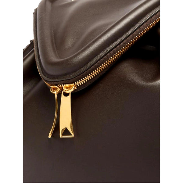 Bottega Veneta Beak Large Shoulder Bag Brown Calfskin Leather Designer Handbag in Brown, authentic new handbag, image 2
