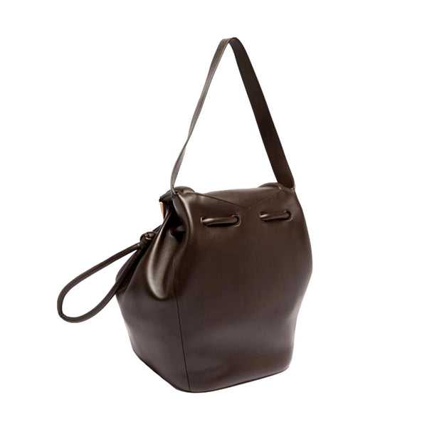 Bottega Veneta Beak Large Shoulder Bag Brown Calfskin Leather Designer Handbag in Brown, authentic new handbag, image 3