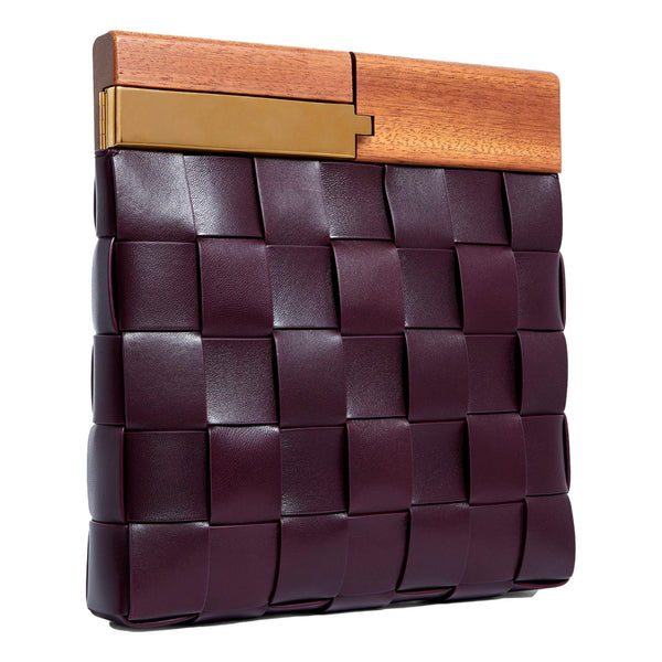 Bottega Veneta 'BV SNAP' Burgundy Mogano Grape Handbag in Burgundy, authentic new handbag, image 1
