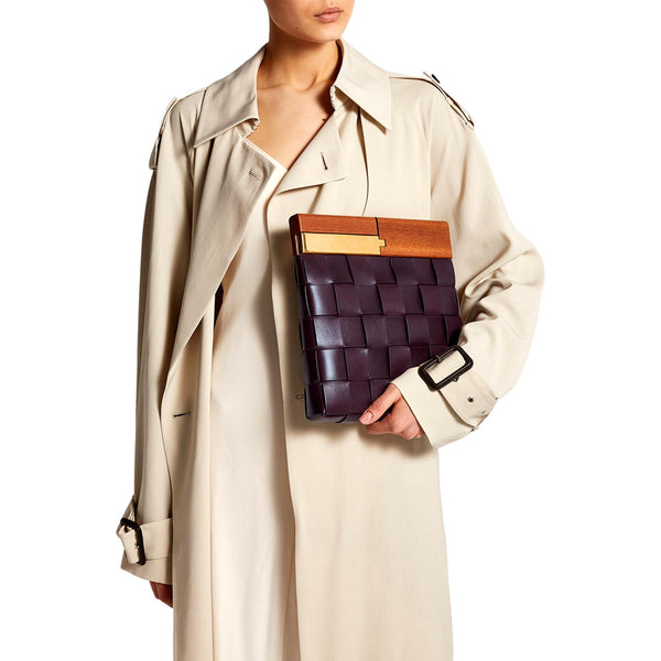 Bottega Veneta 'BV SNAP' Burgundy Mogano Grape Handbag in Burgundy, authentic new handbag, image 5