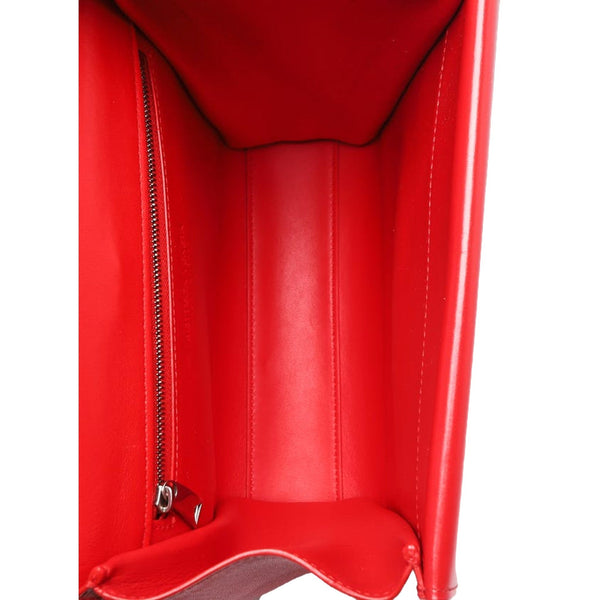 Bottega Veneta The Clip Chili Red Calfskin Leather Shoulder Crossbody Bag in Chili Red, authentic new handbag, image 6