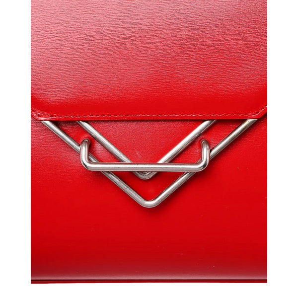 Bottega Veneta The Clip Chili Red Calfskin Leather Shoulder Crossbody Bag in Chili Red, authentic new handbag, image 2