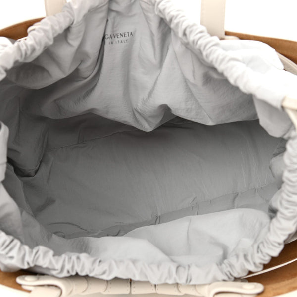 Bottega Veneta The Shell Bag Frost White French Calfskin Shoulder Bag in Frost White, authentic new handbag, image 7