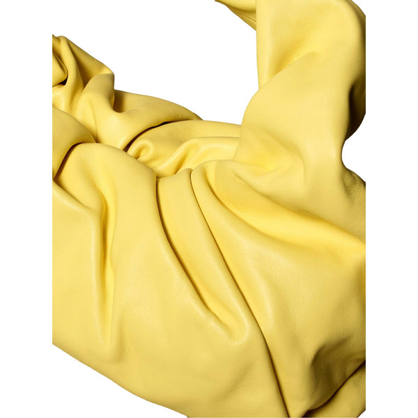 Bottega Veneta Shoulder Pouch Sherbet Yellow Nappa Leather Bag in White, authentic new handbag, image 4