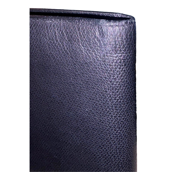 Chanel Vintage Yen Black Caviar Leather Long Wallet in Black, authentic pre-loved wallet, image 12