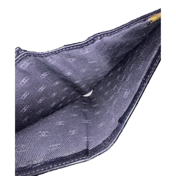 Chanel Vintage Yen Black Caviar Leather Long Wallet in Black, authentic pre-loved wallet, image 8