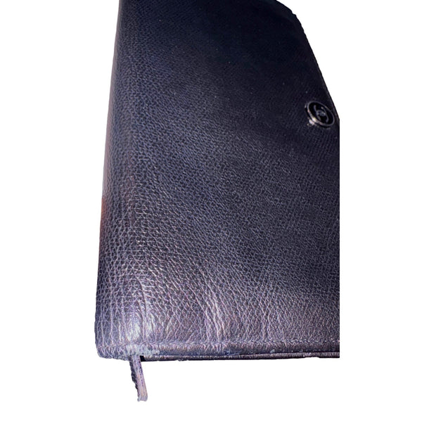 Chanel Vintage Yen Black Caviar Leather Long Wallet in Black, authentic pre-loved wallet, image 11