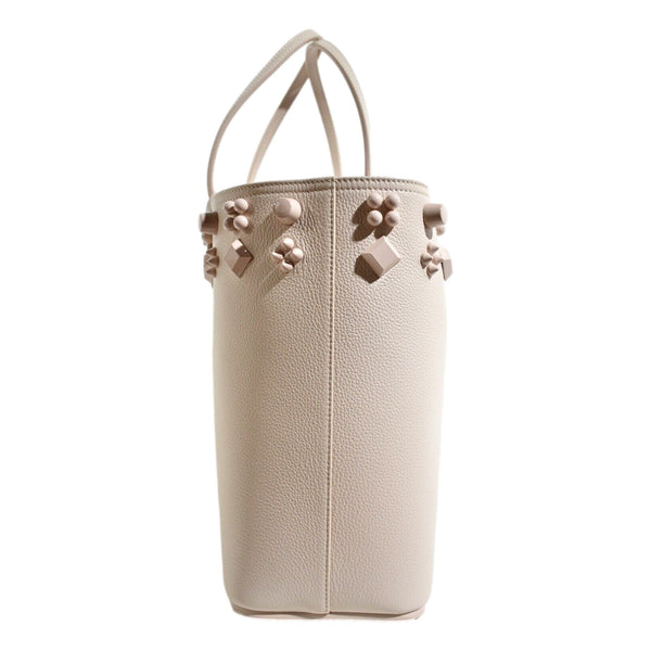 Christian Louboutin Cabata Spike Large Tote Leche Ivory Leather Shoulder Bag in Leche Ivory, authentic new handbag, image 5