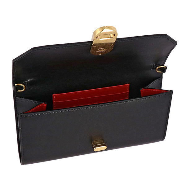 Christian Louboutin Elisa Black Paris Convertible Shoulder Belt Bag in Black, authentic new handbag, image 2