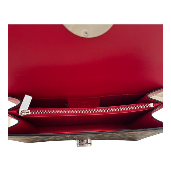 Christian Louboutin Elisa Calf Empire Leopard Leather Shoulder Crossbody Bag in Red, authentic new handbag, image 5
