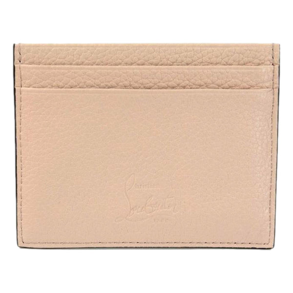 Christian Louboutin Kios Loubisky Spike Pink Leather Card Holder in Iridescent Pink, authentic new wallet, image 2