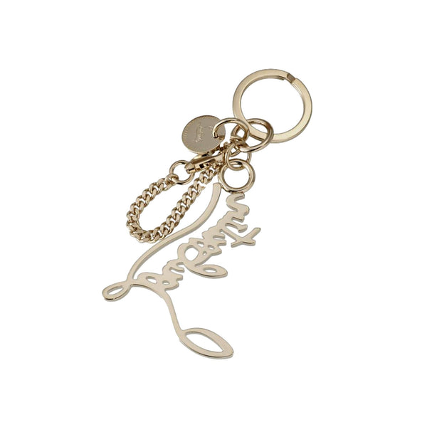 Christian Louboutin Gold Crystal Logo Keyring in Gold, authentic new keychain, image 2