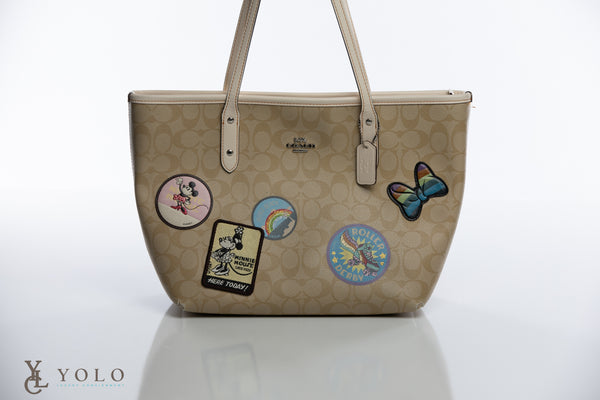 Coach Disney Mickey Patch Tote Bag Signature Canvas Limited Edition — primary product view