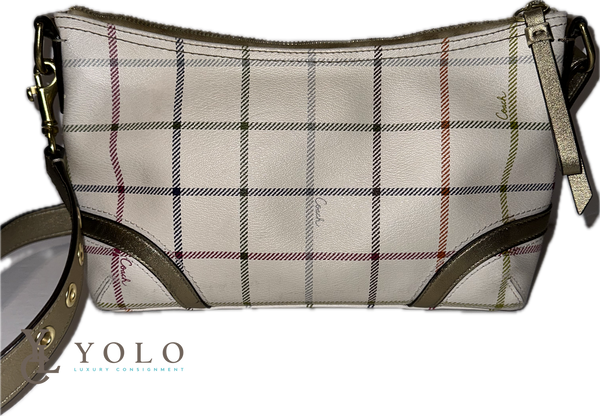 Coach Peyton Tattersall Crossbody Bag Plaid Canvas Designer Bag — product detail 3