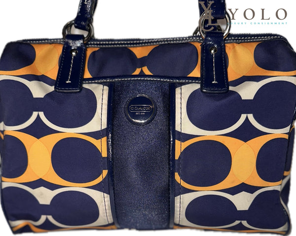 Coach Signature Nylon Linear Stripe Shoulder Bag — alternate product view