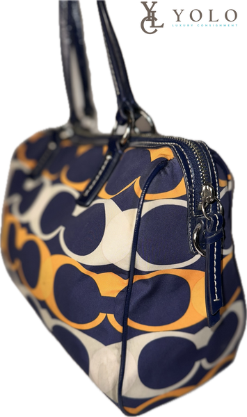Coach Signature Nylon Linear Stripe Shoulder Bag — product detail 4