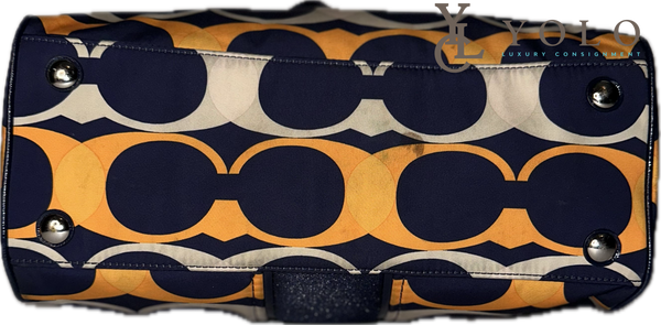 Coach Signature Nylon Linear Stripe Shoulder Bag — product detail 5