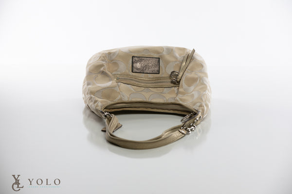Coach Signature Lurex Poppy Convertible Hobo Bag Metallic Crossbody — product detail 2