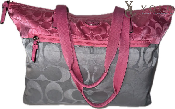 Coach Signature Nylon Colorblock Packable Weekender — product detail 1