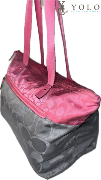 Coach Signature Nylon Colorblock Packable Weekender — product detail 3