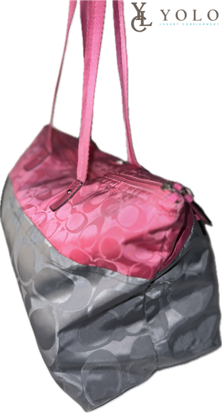 Coach Signature Nylon Colorblock Packable Weekender — product detail 4