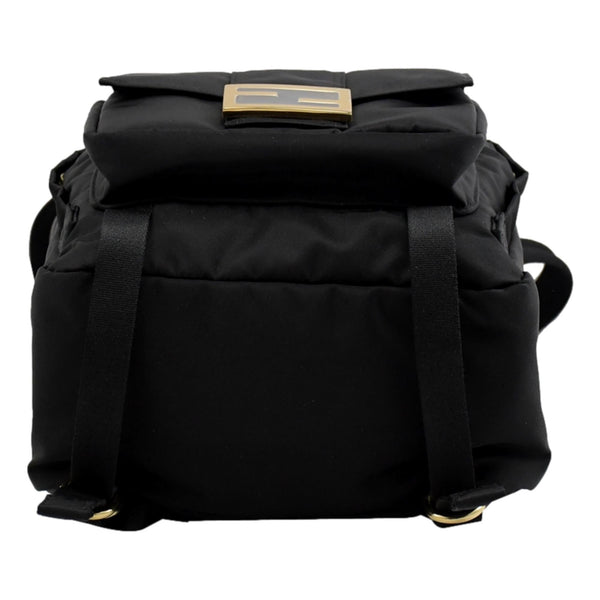 Fendi Baguette Black Nylon Small Backpack Travel Bag Gold Logo in Black, authentic new handbag, image 5