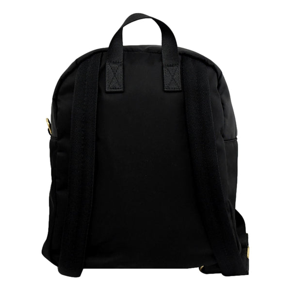 Fendi Baguette Black Nylon Small Backpack Travel Bag Gold Logo in Black, authentic new handbag, image 4