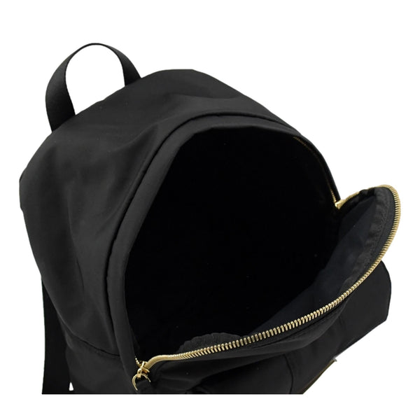 Fendi Baguette Black Nylon Small Backpack Travel Bag Gold Logo in Black, authentic new handbag, image 3
