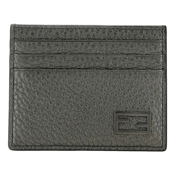 Fendi Baguette Graphite Grained Leather Card Case Wallet in Red, authentic new wallet, image 4