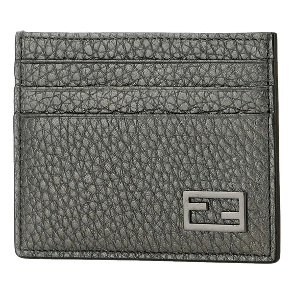 Fendi Baguette Graphite Grained Leather Card Case Wallet in Red, authentic new wallet, image 1
